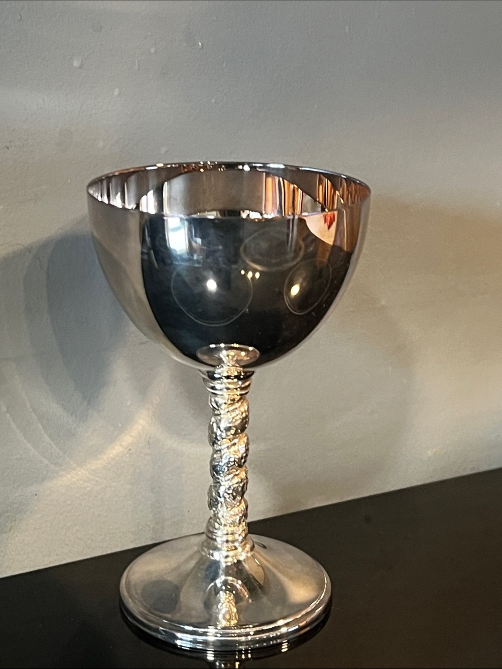 Viking Plate - Silver Decorative Goblet Cup - Elegant Home Art Accent